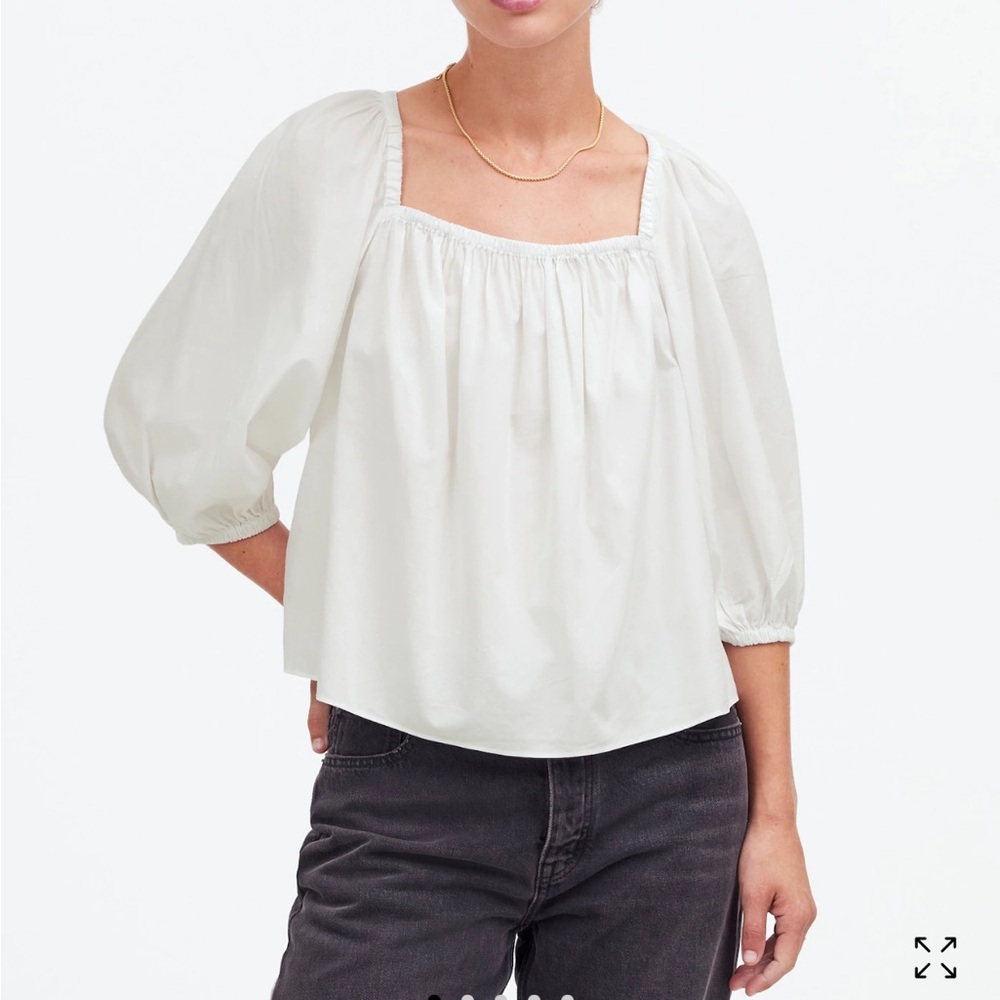 Madewell Puff-Sleeve Babydoll Top